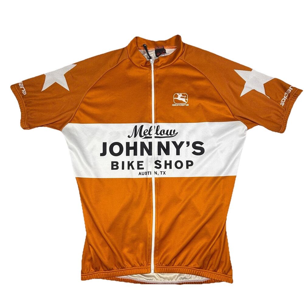 Giordana Mellow Johnny's Cycling Jersey Small Texas Austin TX UT Burnt Orange